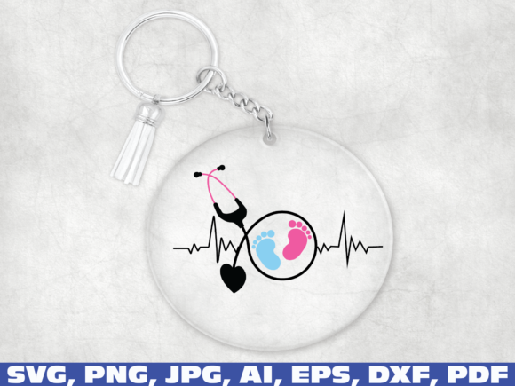 A Warm Embrace: The Baby Feet Nurse Keychain Design