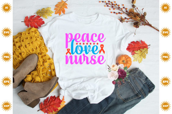 Peace Love Nurse: A Heartfelt Design for Embroidered Gifts